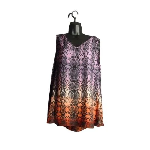 Apt. 9 Multicolored Animal Print Tank Blouse Womens Size XL - Picture 1 of 8